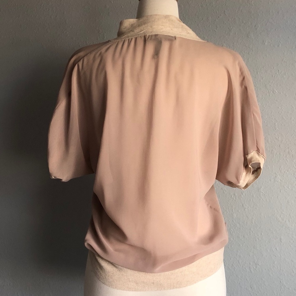 Ipekyol blush colored sheer blouse - Picture 3 of 8